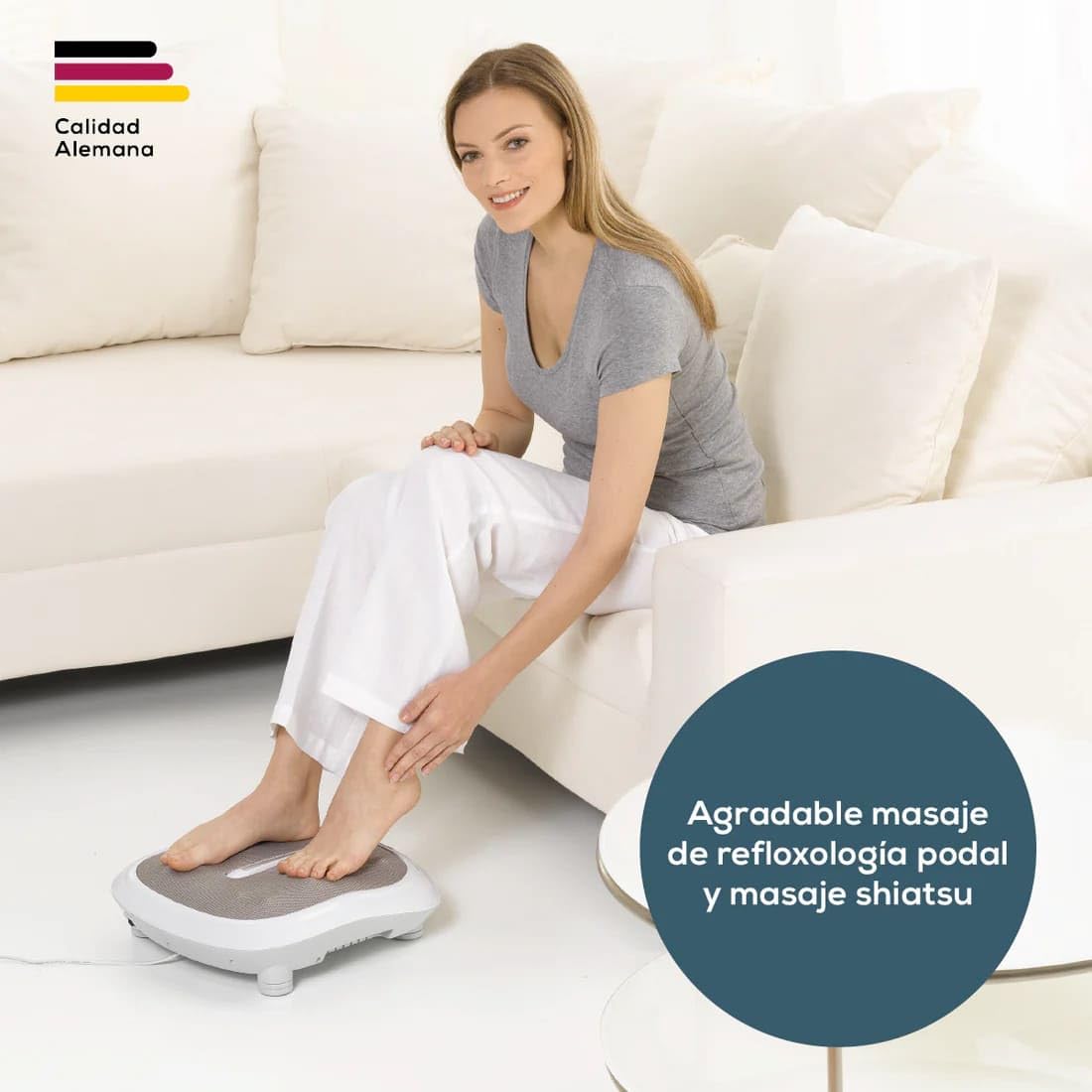 Beurer Masajeador de pies con calor | Máquina masajeadora de pies con 18 bolas de masaje giratorias | Masajeador de pies Shiatsu para todos los tamaños de pies | Masajeador de pies con calefacción con 2 niveles de masaje, FM60