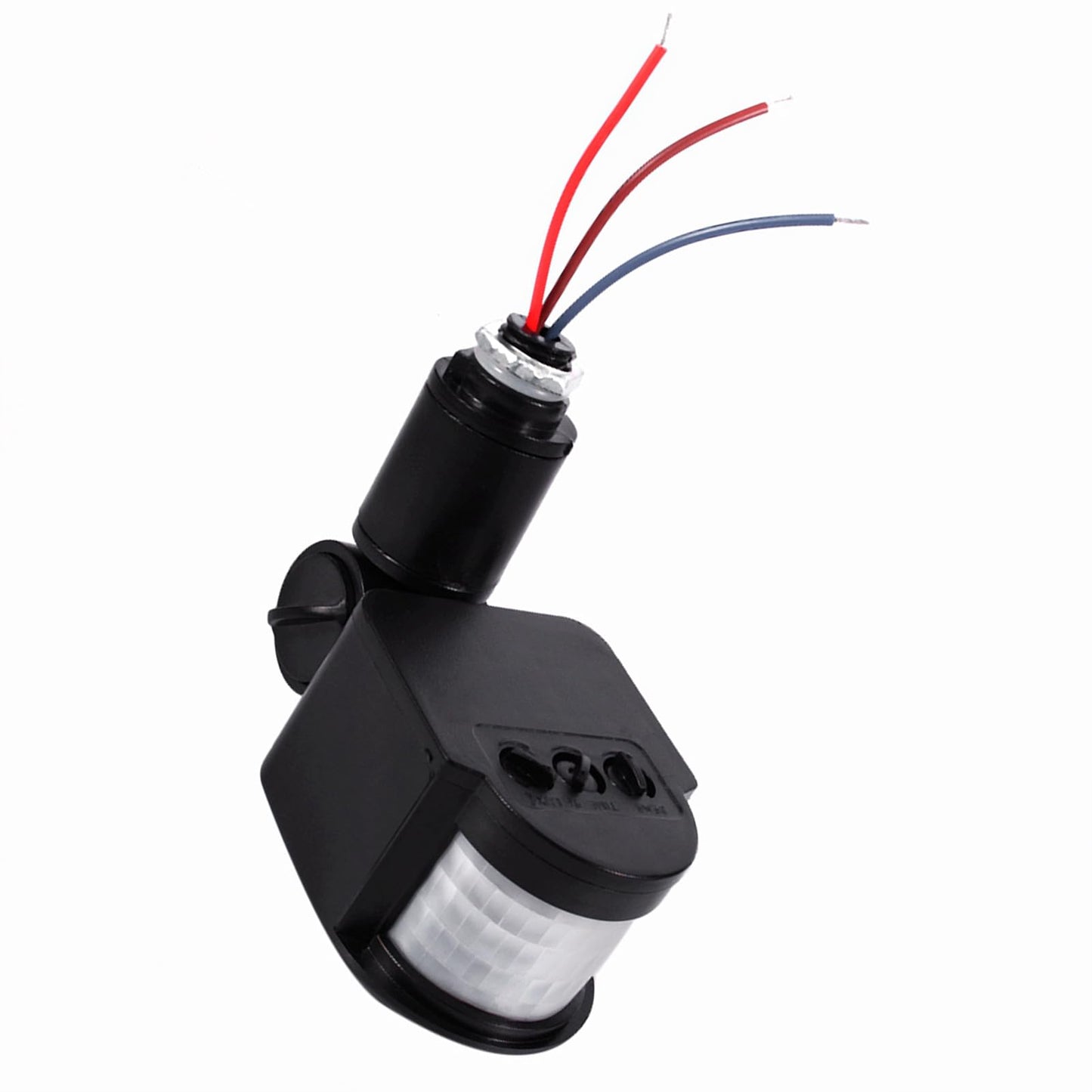 Detector de Movimiento PIR Sensor de Luz de Pared Infrarrojo Negro Exterior
