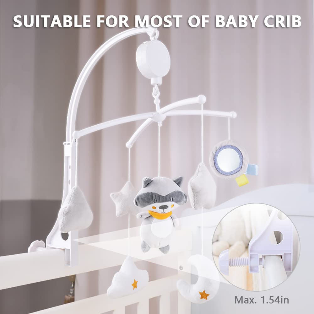 LSFYYDS Móvil Musical para Cuna de bebé con Juguetes giratorios para Colgar, decoración de Cama Infantil para bebés, niños y niñas