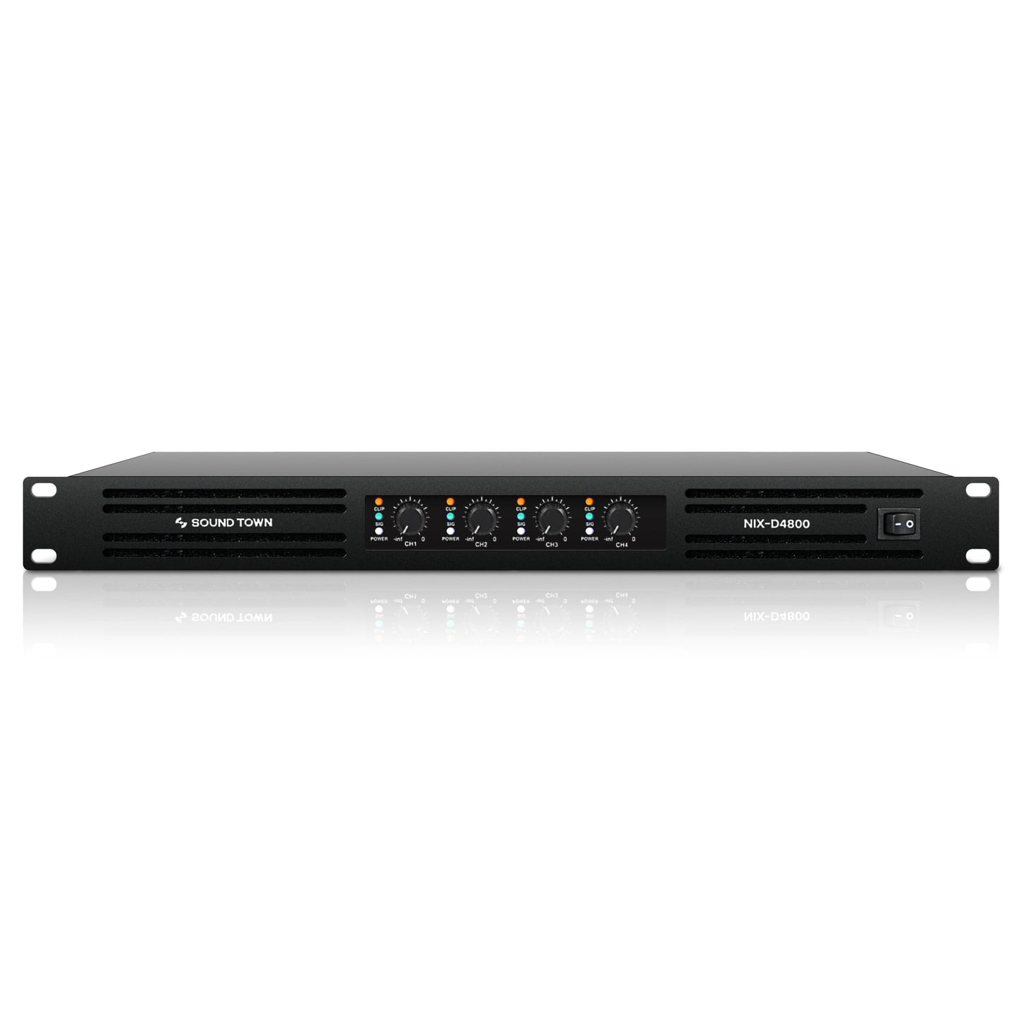Amplificador de Potencia Sound Town 4 Canales Class-D 720W RMS 4 Ohmios