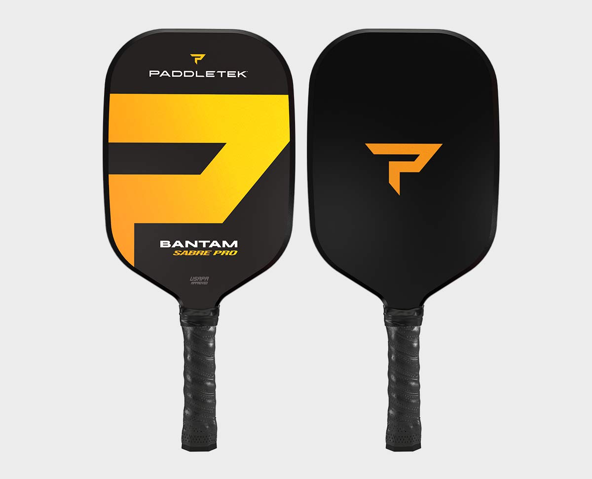 Pala de Pickleball Paddletek Bantam Sabre Pro Amarillo con Núcleo de Panal Aprobada por USAPA