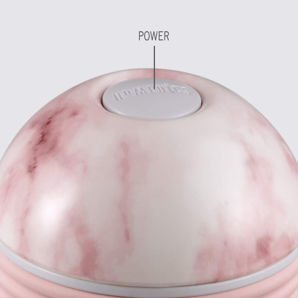 HoMedics Marbelous Mini masajeador pequeño y fácil de usar, funciona con pilas, masaje relajante para cuello, hombros, piernas, alivia la tensión, nodos de masaje iluminados, rosa