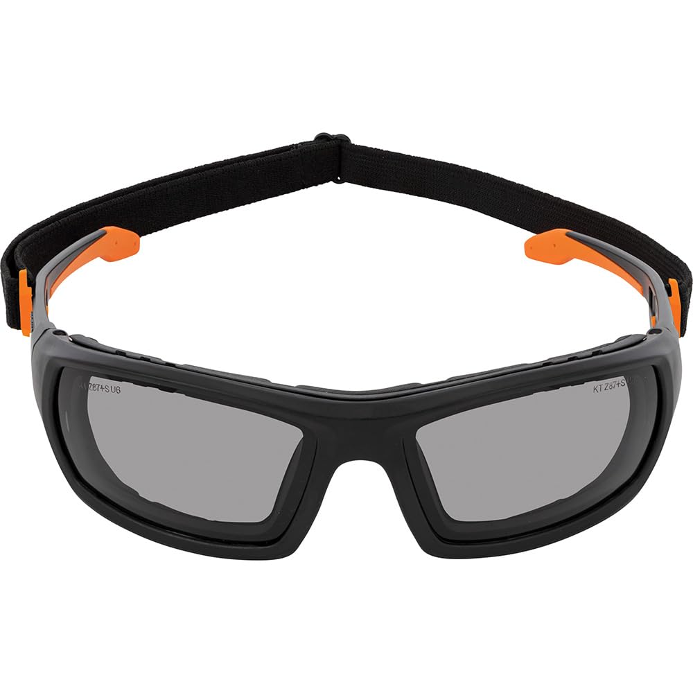 Klein Tools 60471 - anteojos de seguridad ANSI Z87.1+ Pro con junta de marco completo, lentes grises, protección UV, antivaho, resistentes a los arañazos