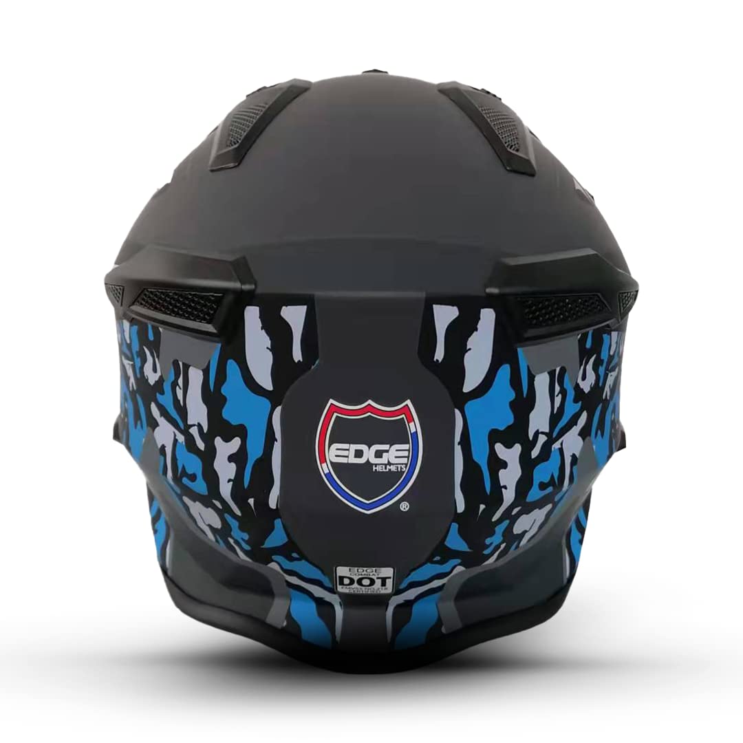 Casco Modular Edge Kombat Visor Doble Antivaho Certificado DOT para Motocicleta