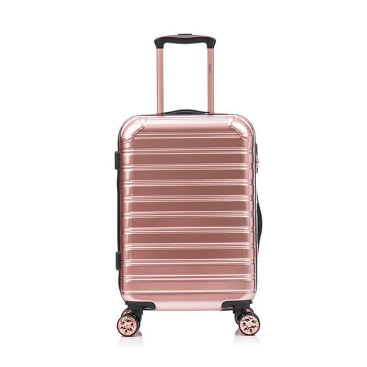 Maleta de Mano JONY rosa gold rígida resistente con ruedas giratorias 360 y mango expandible para mujer
