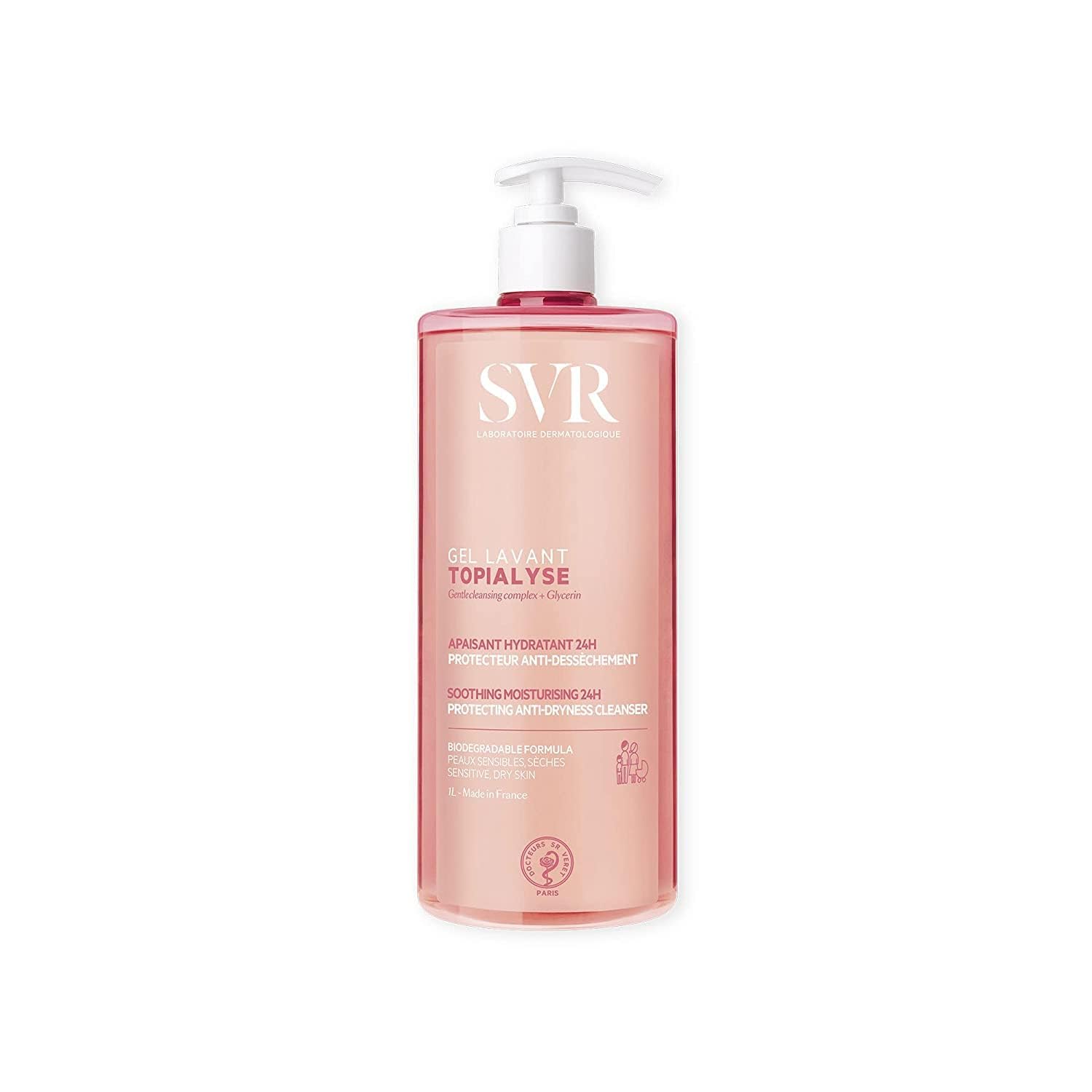 SVR Gel Limpiador para Rostro y Cuerpo Topialyse 1L