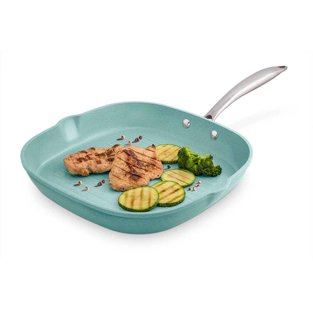 JADECOOK Bateria De Cocina Jade Chef Plus 6 Capas de Recubrimiento Antiadherente Utensilios Sartenes Cacerola 22 Piezas Juego de Bateria de Cocina Set de Ollas Sarten Comal