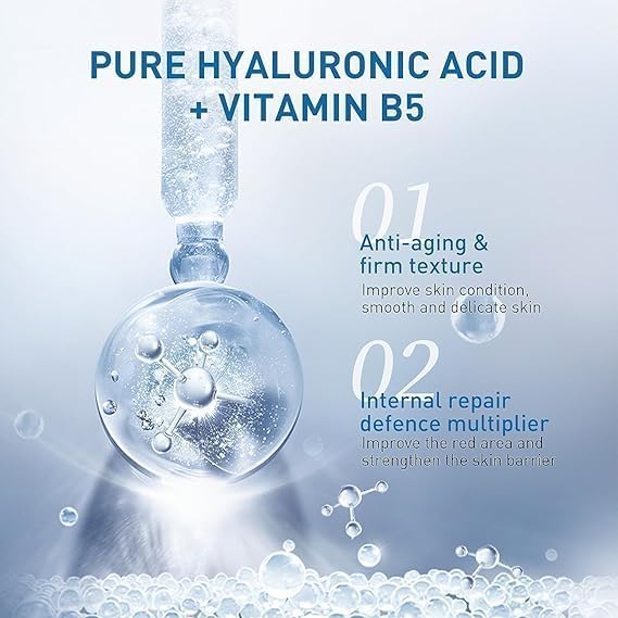 Suero facial Hyalu B5 de ácido hialurónico puro 5 Pcs | Sérum antiarrugas y antienvejecimiento | Hidratante y humectante | 30ml/1.01fl.oz