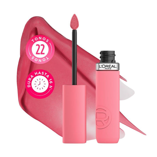 L'Oréal Paris, Infallible Matte Resistance Nudes, Labial Líquido Mate Larga Duración 16hr, Color Intenso con Ácido Hialurónico, Tono Proposal 655, 5ml