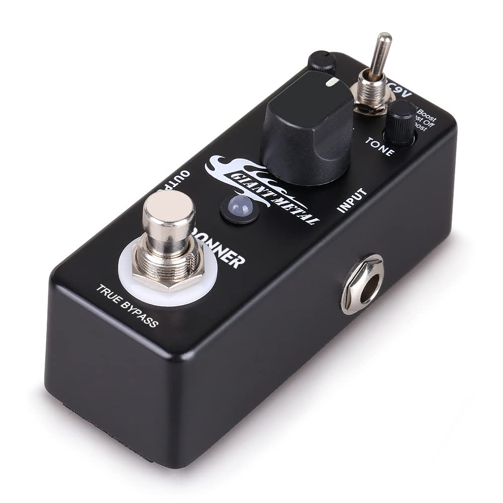 Donner - Pedal gigante de distorsión de metal, distorsión para guitarra eléctrica, pedaleras, 3 modos de derivación real