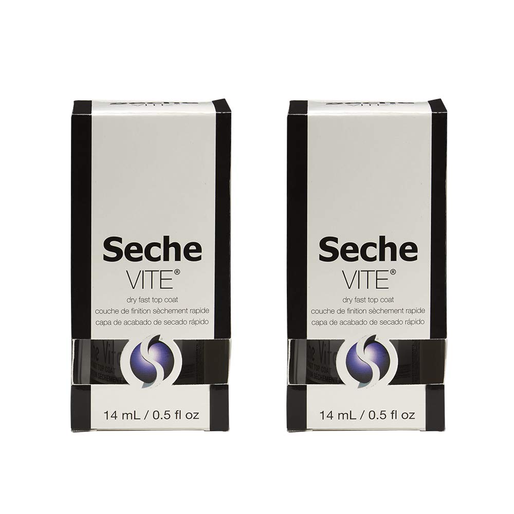Seche Vite Dry Fast Top Coat Boxed 0.5oz (2 Pack) by Seche