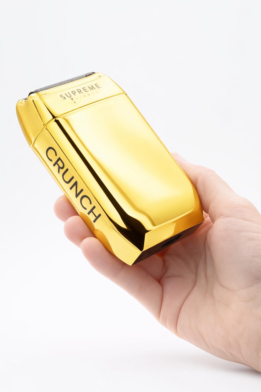 SUPREME TRIMMER STF602 Pro - Afeitadora eléctrica para hombre, afeitadora húmeda/seca para barbero dorado, crujiente