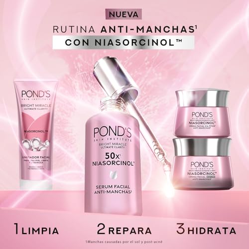 POND'S Sérum Facial 50x Bright Miracle con Niasorcinol Anti-manchas, 30gr