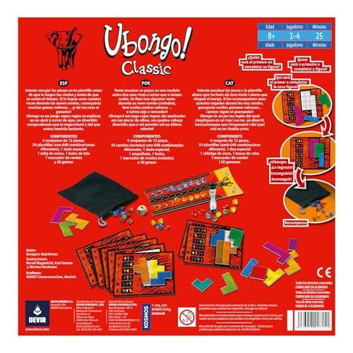 Devir Ubongo en Español, Juego de Mesa