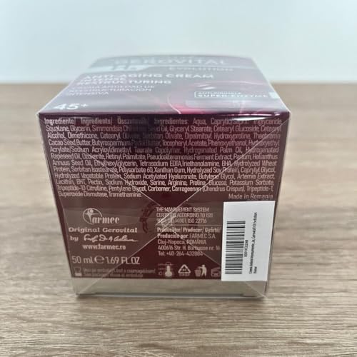 GEROVITAL H3 EVOLUTION, Anti-Aging Cream Intensive Restructuring With Superoxide Dismutase (The Anti-Aging Super Enzyme) 45+ (1.69 FL.OZ) by GEROVITAL H3 EVOLUTION