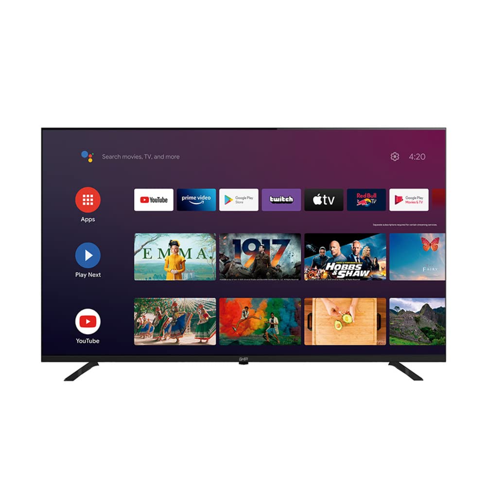GHIA Smart TV 55" Pulgadas G55ATV22. Sistema operativo Android, Resolución 4K. Conectividad WiFi, 3 HDMI, 2 USB, RCA, Optico, Jack 3.5mm 60HZ