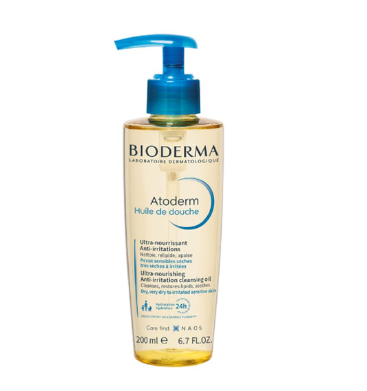 Bioderma Atoderm Hydrating Shower Body Oil for Dry Sensitive or Irritated Skin