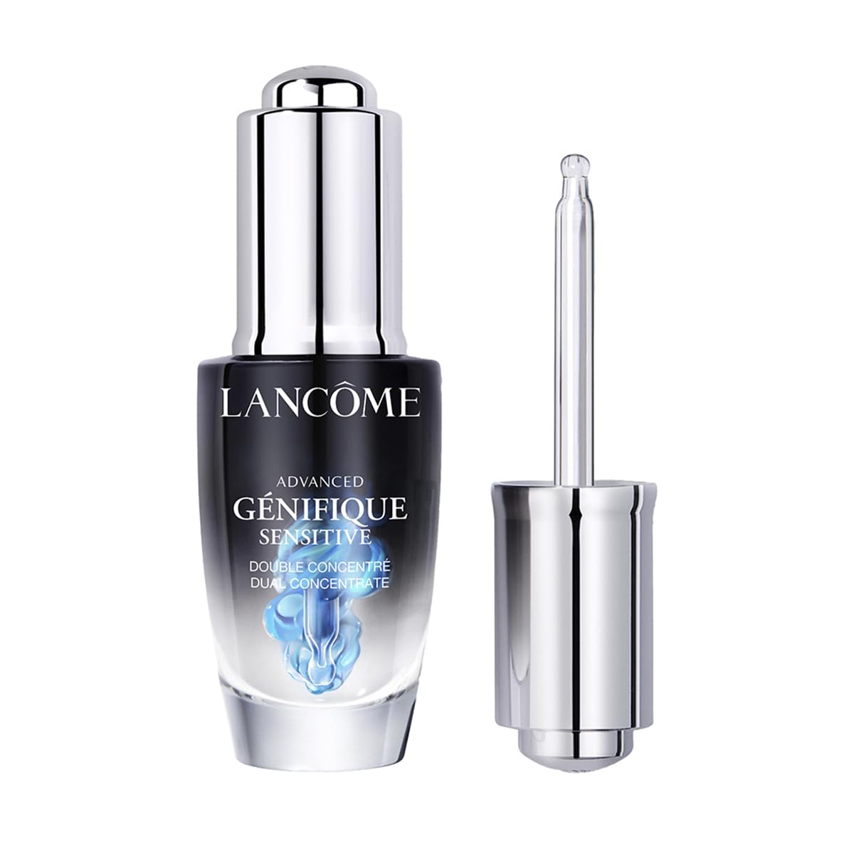 Lancôme Advanced Génifique Sensitive, Serum Reparador para Rostro y Piel Sensible, De Uso Nocturno Para Fortalecer la Barrera de la Piel, Con Ácido Hialurónico, Ferúlico y Vitamina E, 20 ml