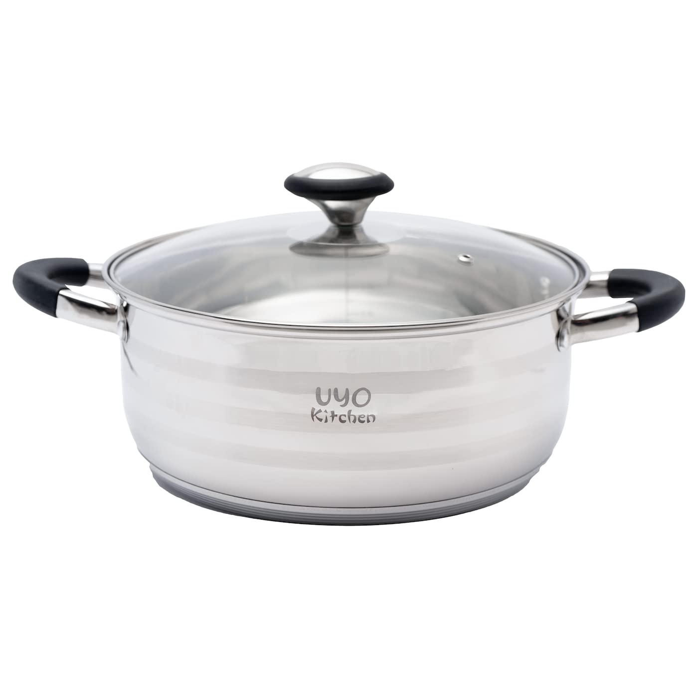 Bateria de Cocina Acero Inoxidable 9 Pzas Negro
