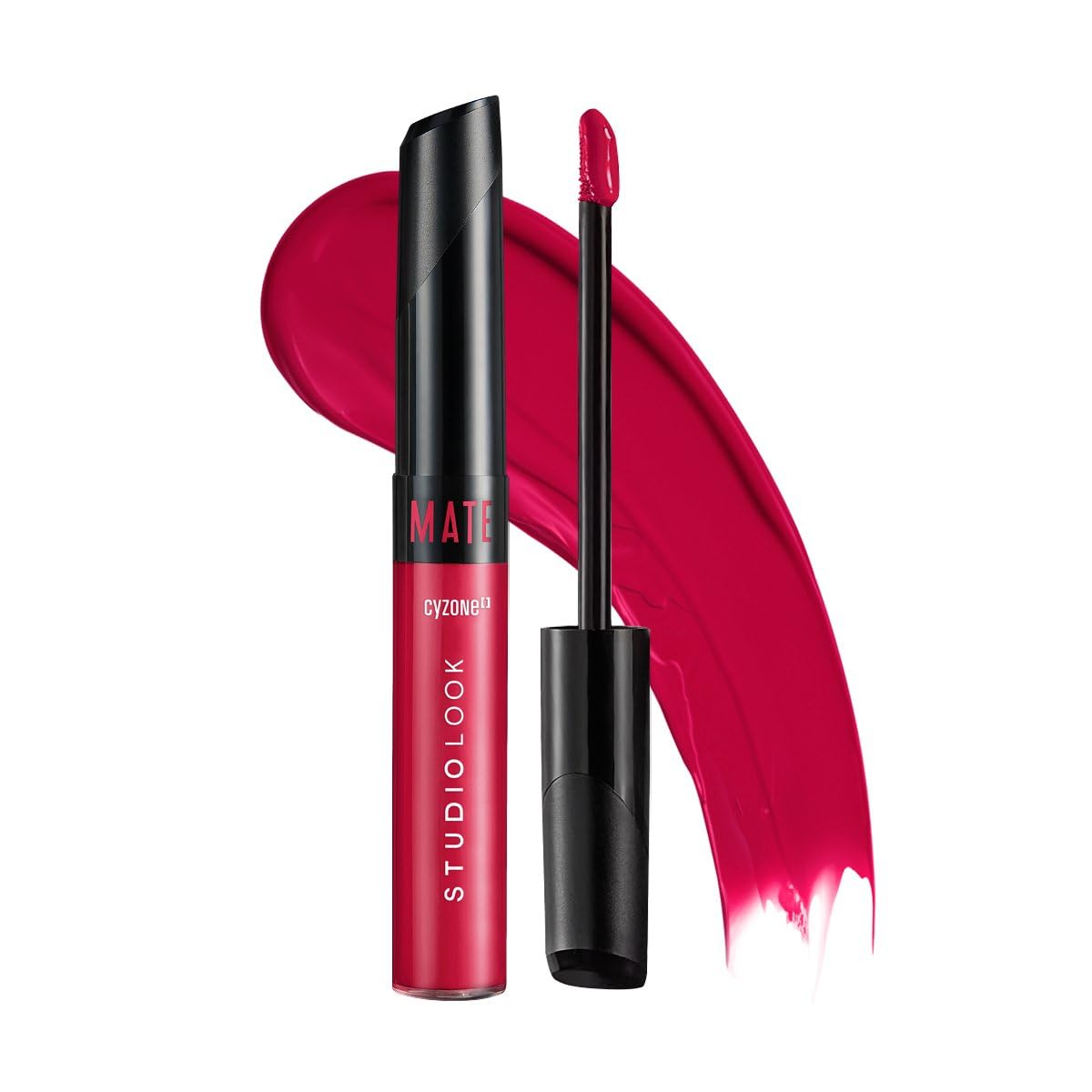 CYZONE - Studio Look Labial Mate Color Vibes of Red 6 g, 24 Horas de Color e Hidratación, Labial Líquido con Tecnología Hydra Shot y Elastic Film, Secado Rápido y Textura Ultraligera