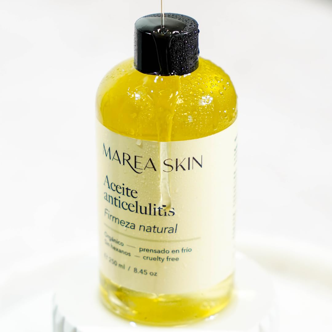Aceite Reductor Orgánico para Celulitis y Estrías | Certificado Sin Químicos | Garantía 90 días | Marea Skin