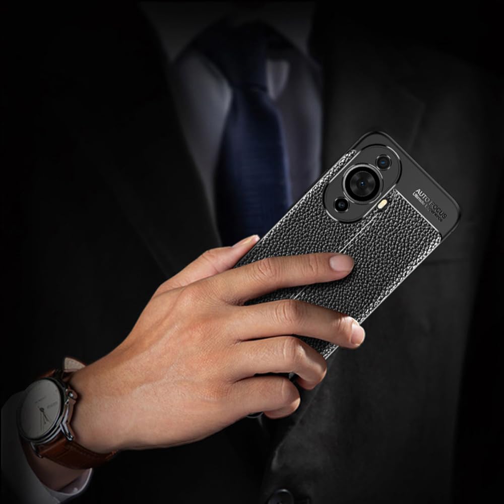 DABUNA Funda para Huawei Nova 11 y Nova 12S Case Uso Rudo Protector de Cámara Duradero Suave Antihuellas Protector Cover (Negro)