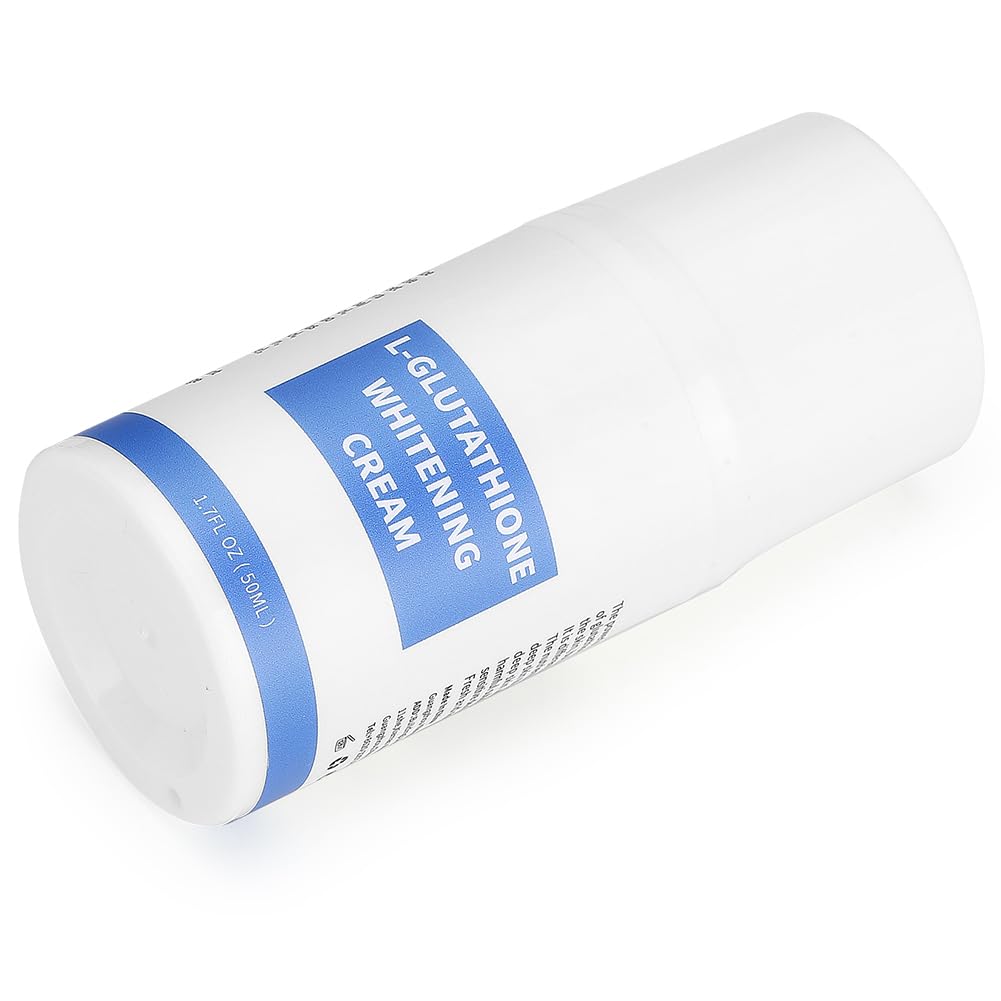 Crema Facial Blanqueadora con Glutatión, Crema Facial Hidratante Iluminadora Antiarrugas de 50 Ml, Mejora el Tono de la Piel, Aclara Manchas y Líneas Finas para una Piel