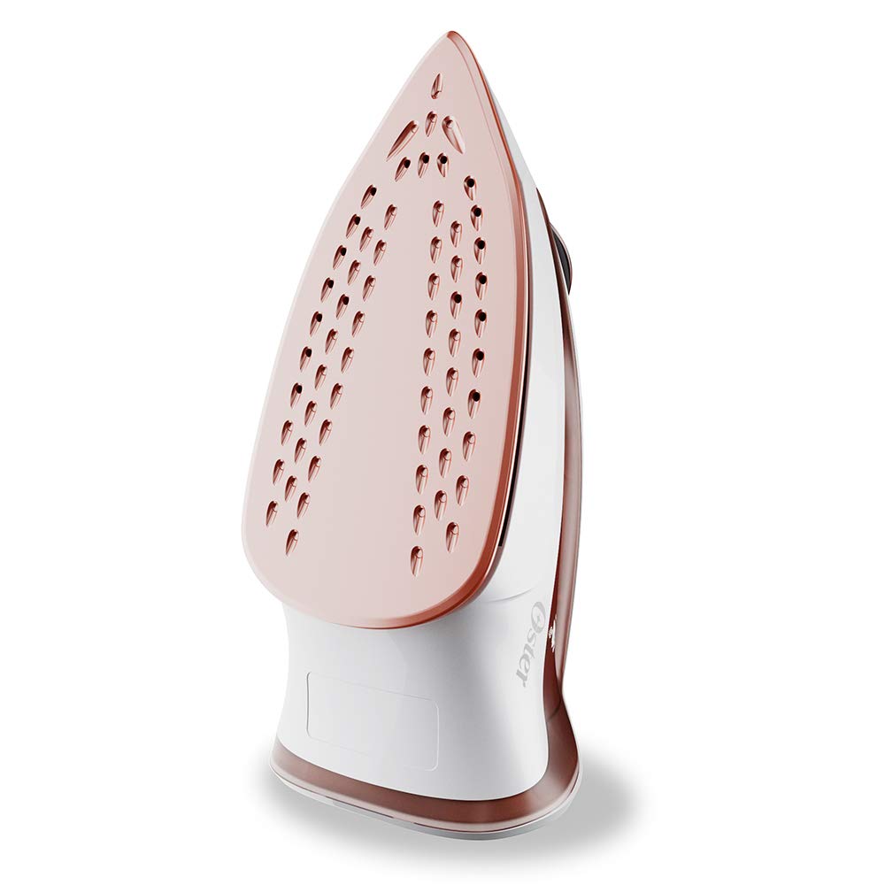 Plancha de Vapor Oster Blanca Rosa con Suela Antiadherente
