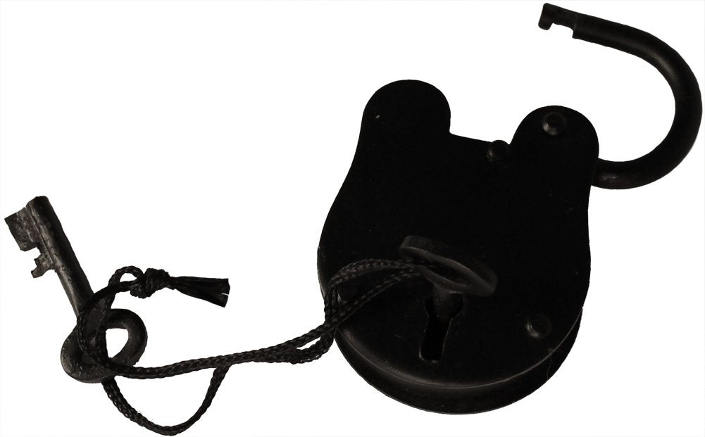 Candado Estilo Antiguo de Hierro de 3 Pulgadas con Llaves