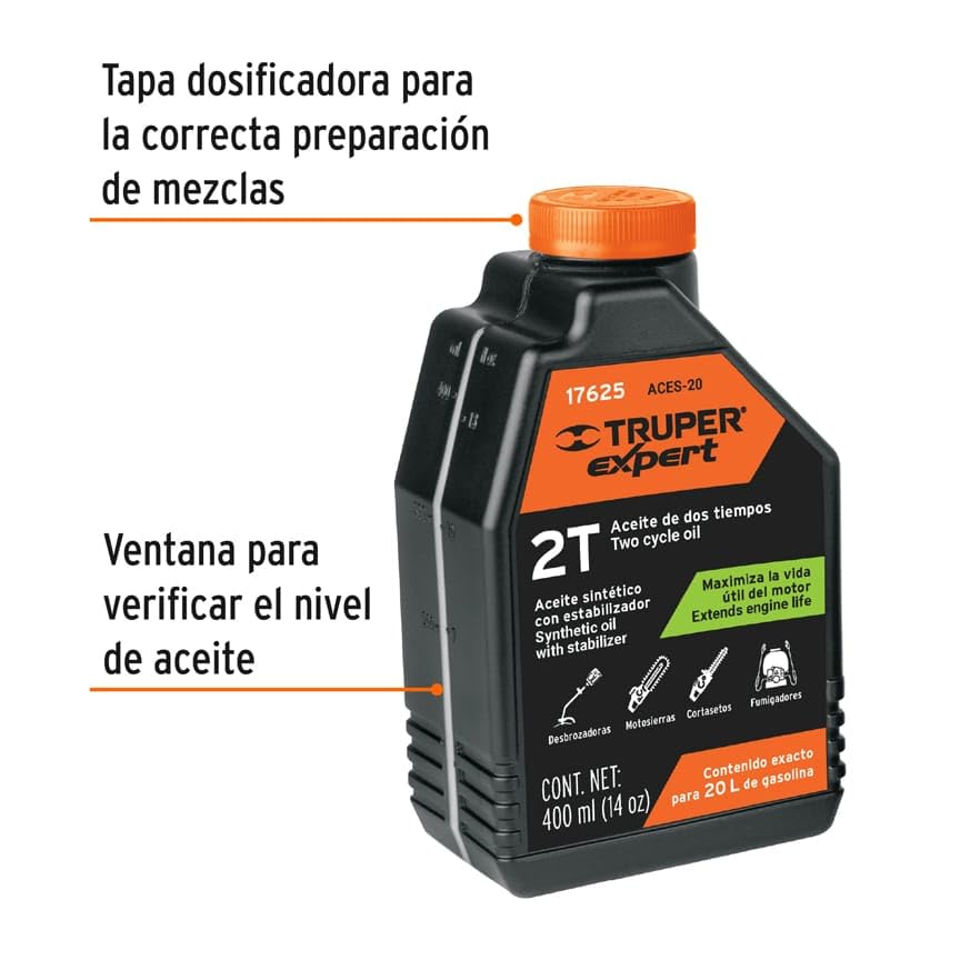 Aceite Sintético para Motor Truper 2T 16 oz
