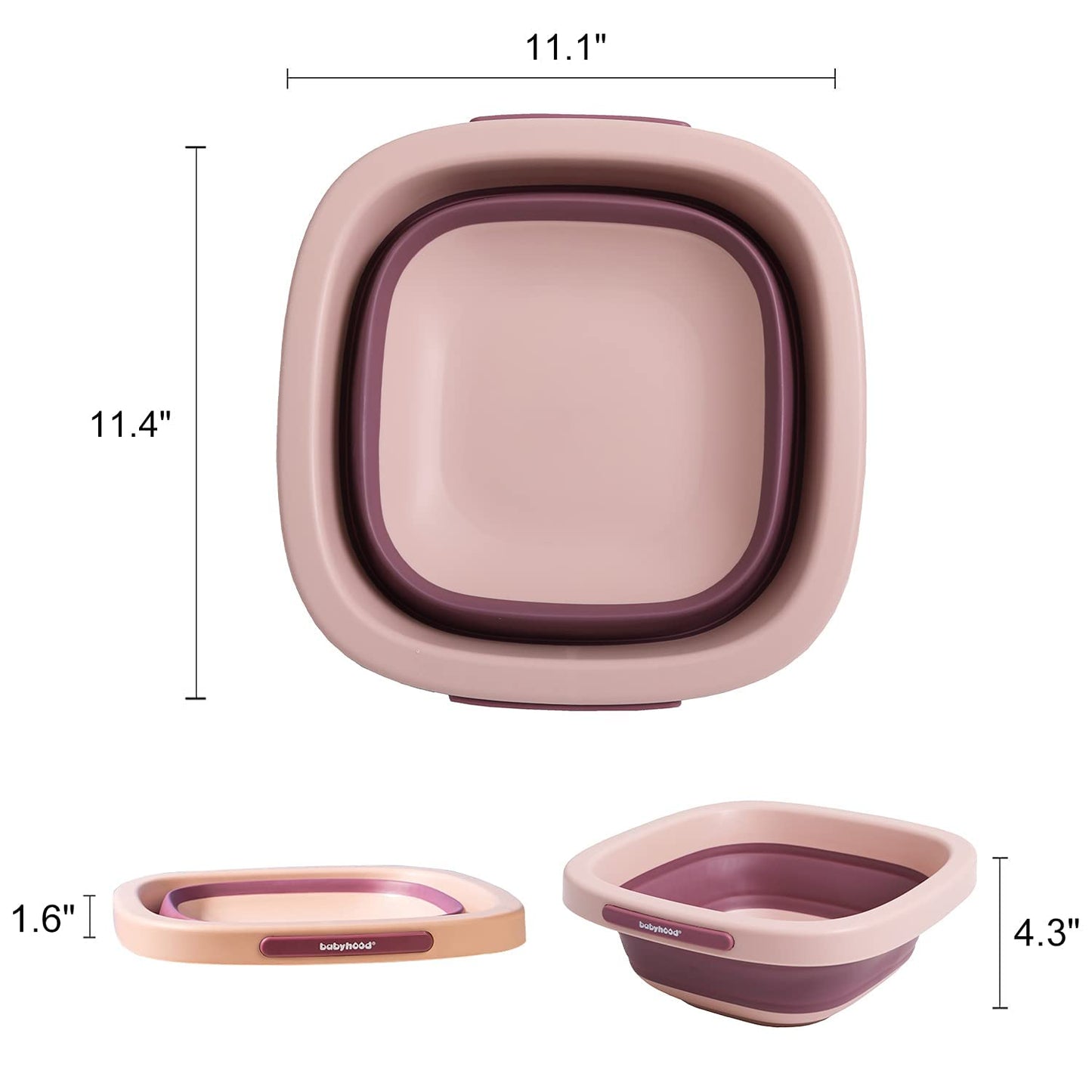 Babyhood Lavabo plegable multiusos para niños y bebés, ligero, portátil, plegable, para lavar biberones y piezas de pecho y hogar, cocina, uso al aire libre, camping 2021 rosa BH721