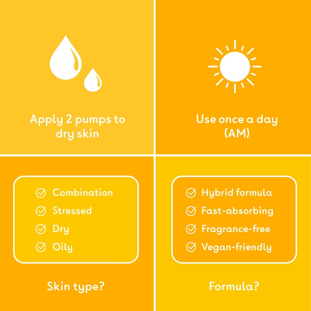 Q+A Sérum Iluminador de Vitamina C, Ilumina y Refresca tu Piel con este Sérum Facial Hibrido Rico en Antioxidantes e Hidratante, 30ml