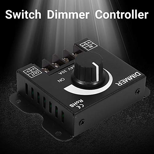 Controlador de Atenuación Yosoo LED Negro Control de Botón para Tira de LED de un Solo Color