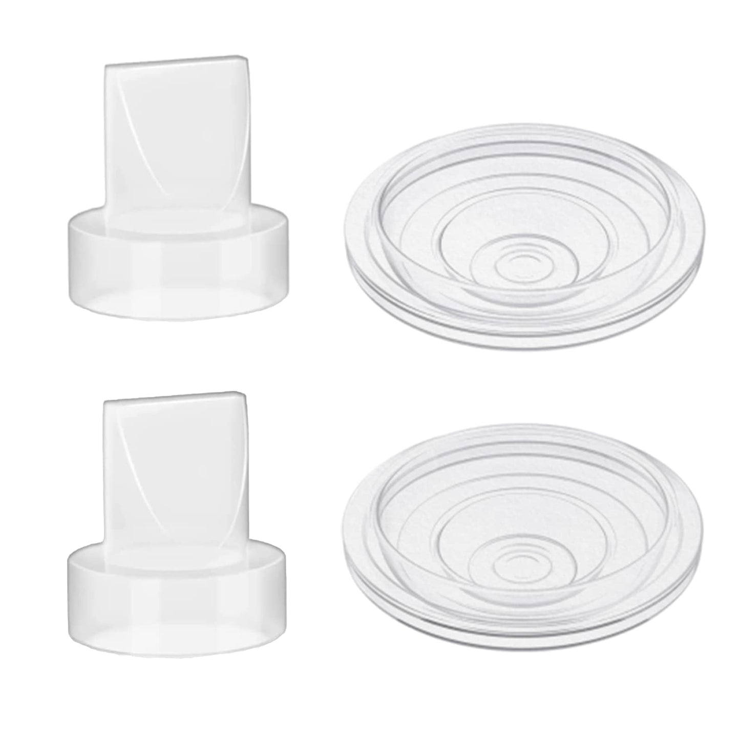 bliblo S9/S12/S9pro/S12pro Válvula de pico de pato y diafragma de silicona, compatible con NaNaLazy/TSRETE/momcozy accesorios de repuesto para extractor de leche portátil (juego de 4 piezas)