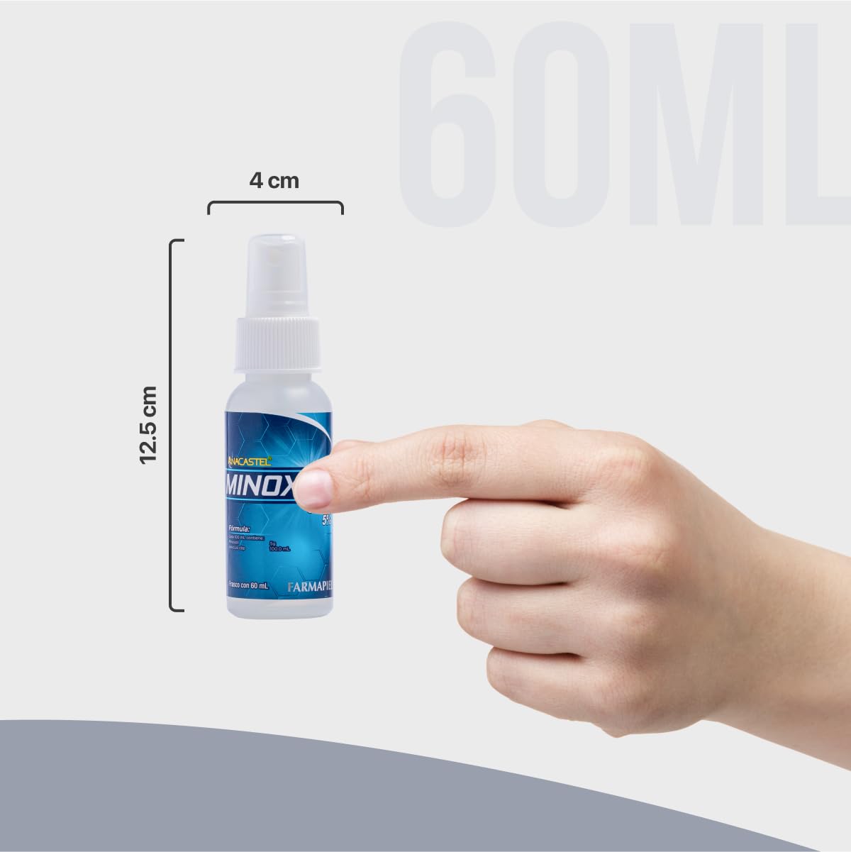 Minoxidil 5% Anacastel | Tratamiento Anticaída Cabello y Barba | Estimula Crecimiento Capilar | Hombres y Mujeres | Formato Spray | Pack 6 Unidades