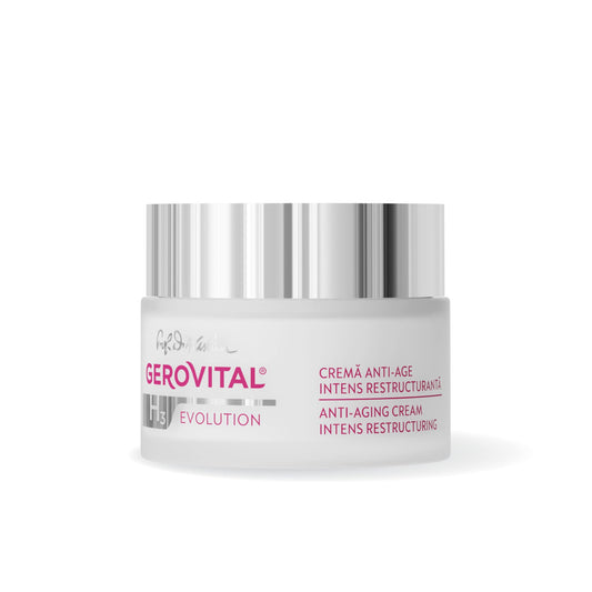 GEROVITAL H3 EVOLUTION, Anti-Aging Cream Intensive Restructuring With Superoxide Dismutase (The Anti-Aging Super Enzyme) 45+ (1.69 FL.OZ) by GEROVITAL H3 EVOLUTION