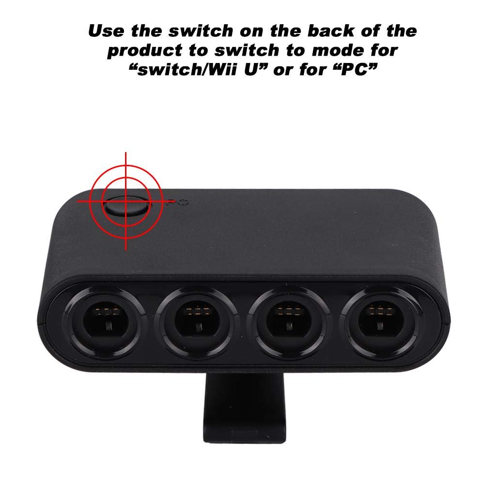 Zopsc 3 en 1 Adaptador Plug and Play de 4 Puertos para Controller Converter para NGC/Wiiu/PC/Switch