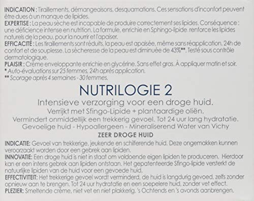 Vichy Nutrilogie 2 Crema Hidratante Intensamente para Pieles Muy Secas, 50ml