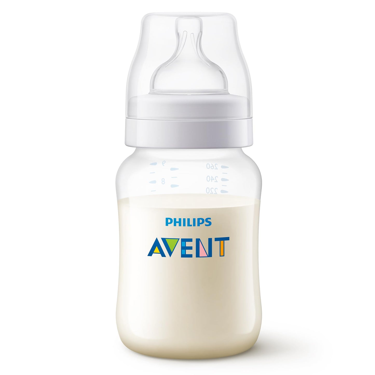 Biberón Philips Avent Anti-colic Azul con Válvula Anticólicos 9 oz 1 m+ - Paquete de 4 Piezas