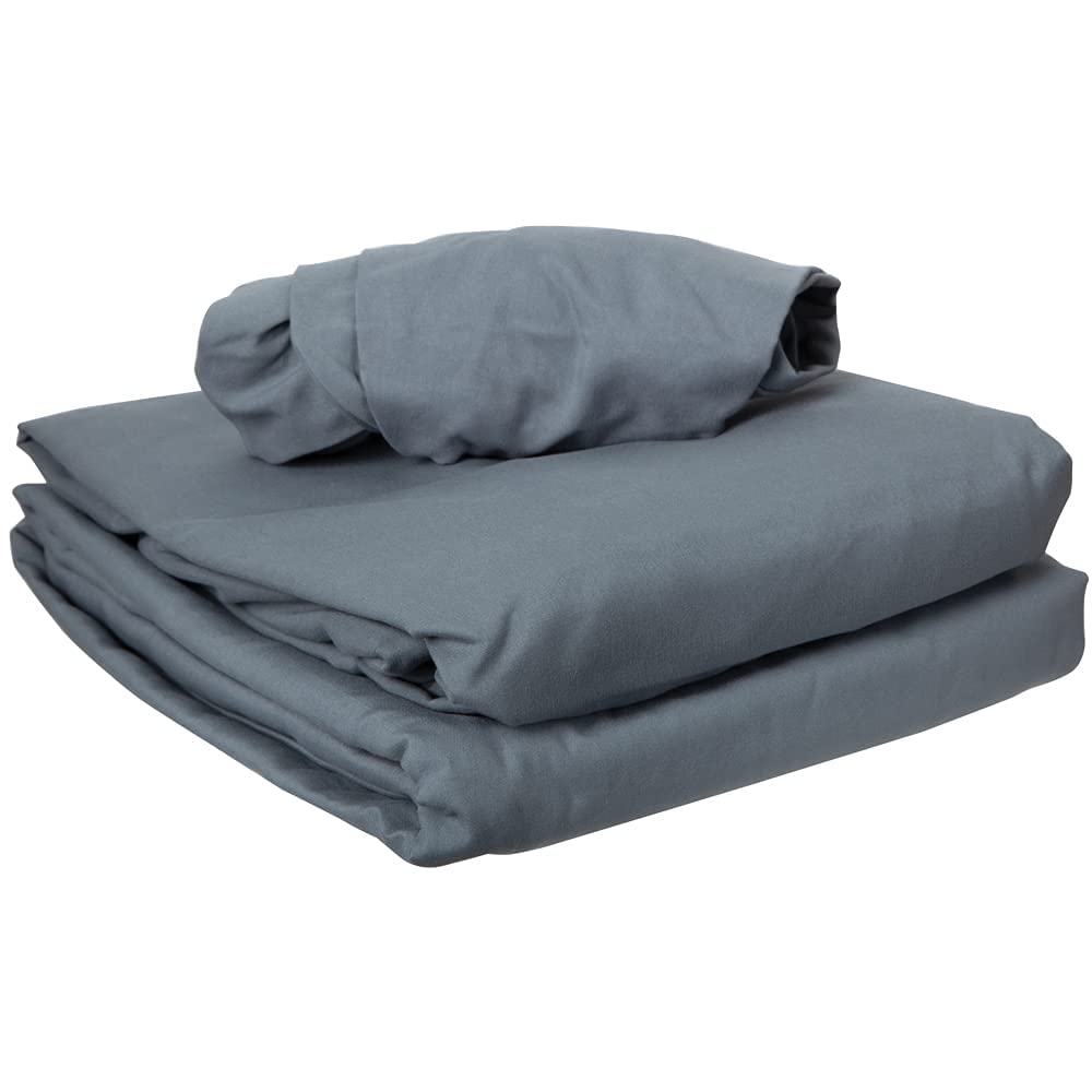 ForPro Professional Collection - Juego de sábanas de masaje ForPro Premium de microfibra de 3 piezas, gris frío, ultraligeras, resistentes a las manchas y las arrugas, incluye sábana encimera, sábana bajera ajustable y funda ajustable para reposacabezas
