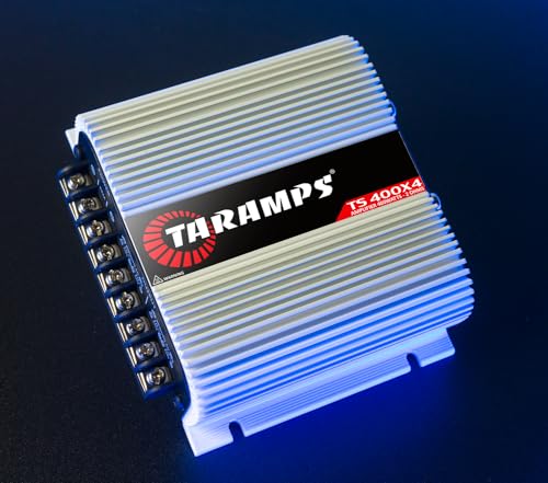 Amplificador de Audio Taramp's TS400X4 Negro Rango Completo 2 Ohmios 4 Canales 400 W Clase D para Auto