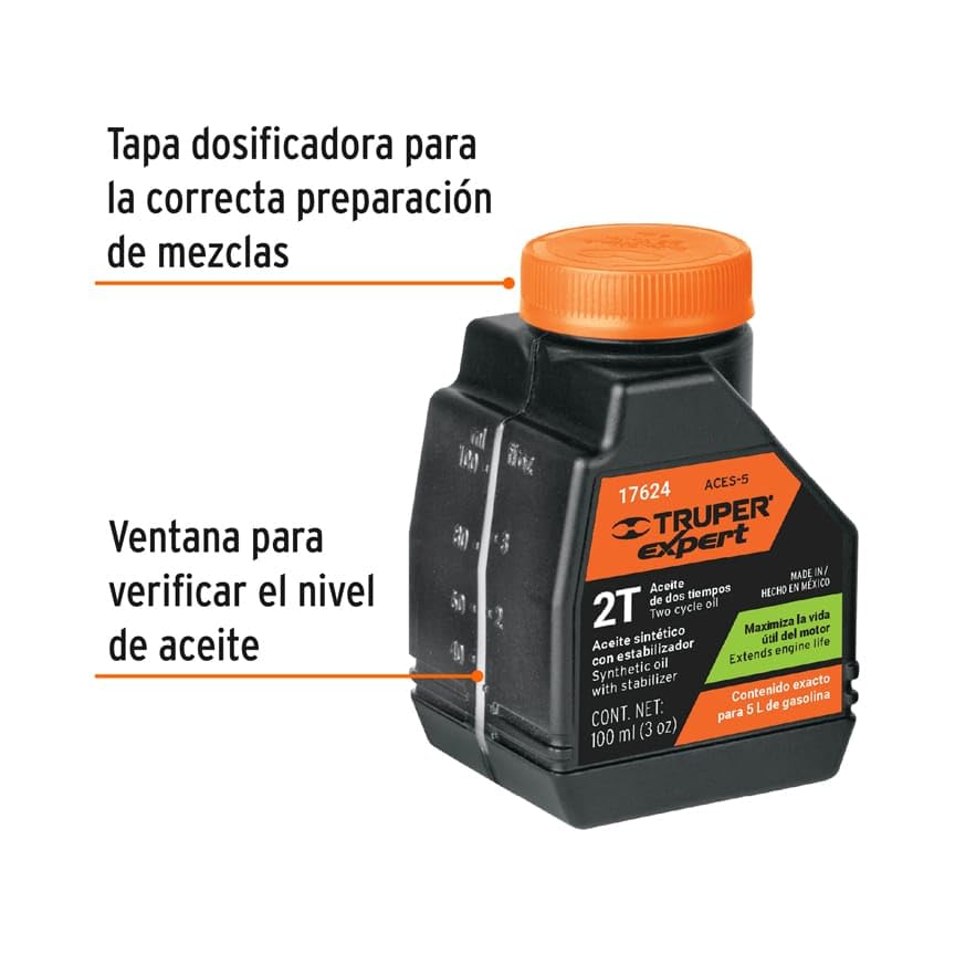 Aceite Sintético para Motor Truper ACES-5 4 oz