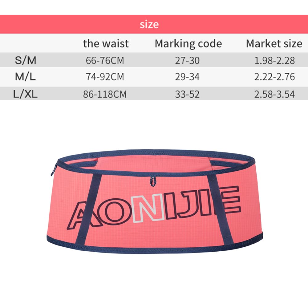 AONIJIE - Riñonera para correr, riñoneras con gran capacidad de almacenamiento para correr, maratón de campo y entrenamiento de fitness, transpirable y estable cinturón ultraligero, Amarillo, Pequeño,