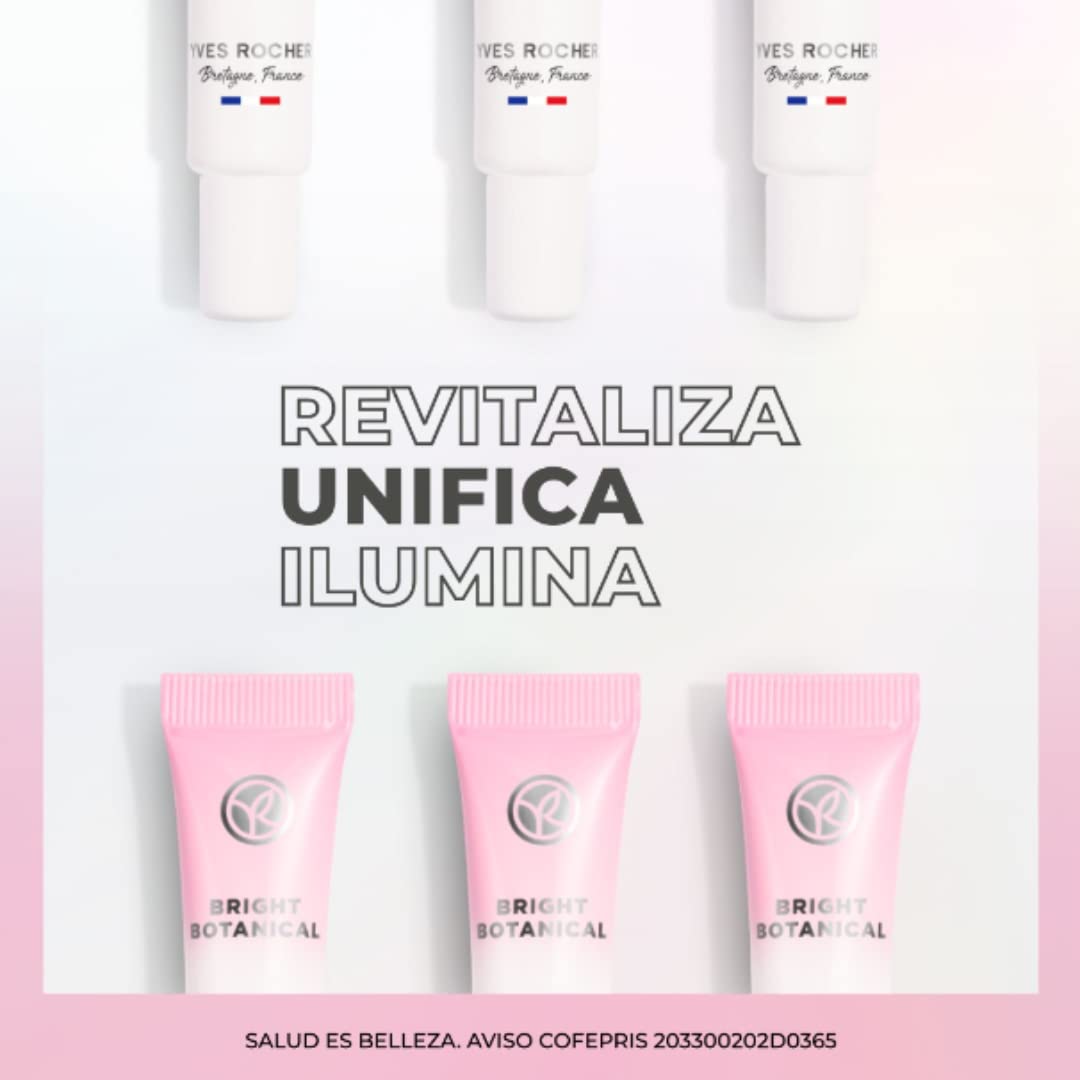 Yves Rocher Set Bright Botanical: Contorno de Ojos Iluminador (15 ml) + Crema Facial Iluminadora Día y Noche (50 ml