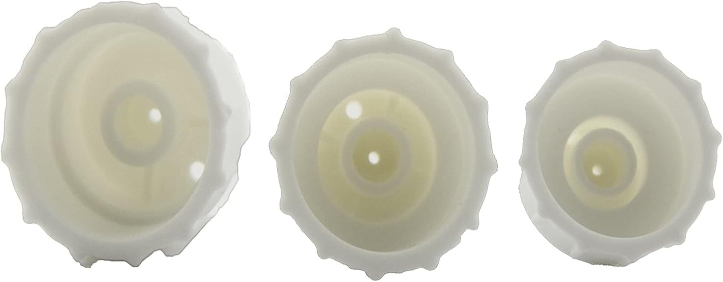 Consejos de reemplazo hidrafacial Vortex de silicona blanca Consejos de belleza para Cáscara de agua Cáscara de agua Piezas Hidrofaciales Silicona 3 Pcs para Elitzia ETLB245 o ET89 ETLB248 Máquina de belleza