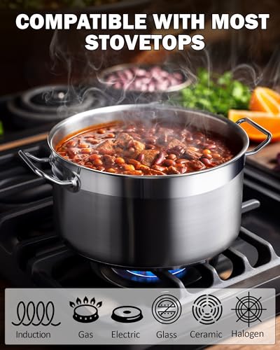 Cooks Standard 02659 Professional Stainless Steel Cookware set 8PC, 8 PC, Silver