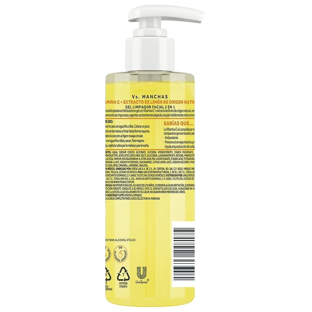 Pond's Limpiador Facial Vs Manchas Vitamina C 200ml + Agua Micelar Vs Manchas Vitamina C 300ml