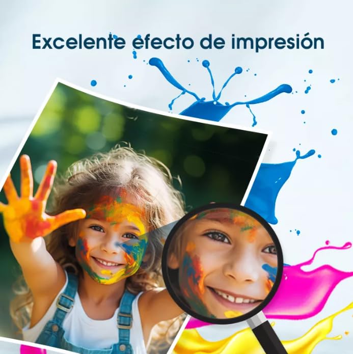Genérico Tinta Compatible para Impresora Epson L120 L310 L380 L395 L495 L575 L606 L655 L656 L1300 L1455, Botellas 4 Negro, Cian, Magenta, Amarillo