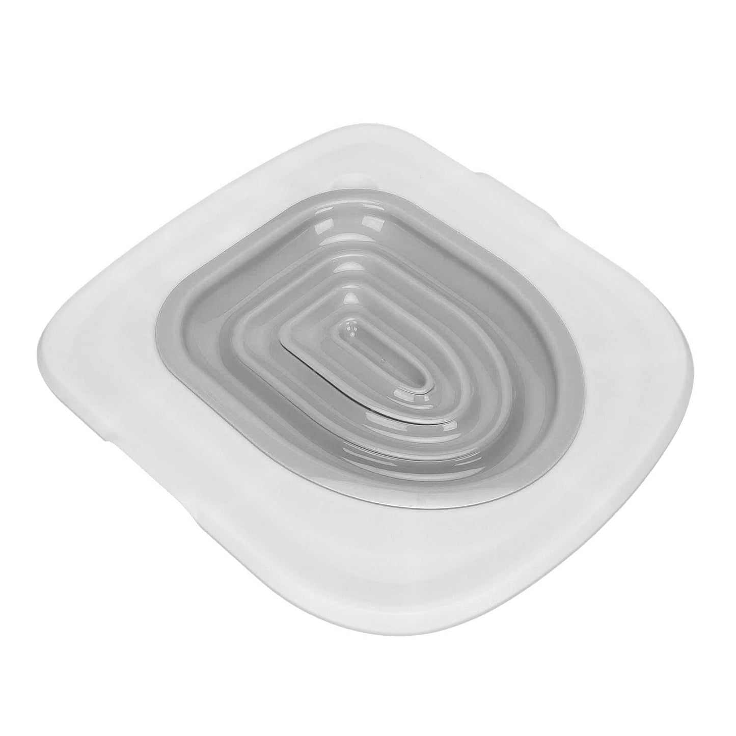 de Entrenamiento de Inodoro para Gatos, Profesional Enseñar Al Gato a Usar el Inodoro Kit de Entrenamiento de Inodoro para Gatos Universal Reutilizable Asiento de Orinal (Bandeja Blanca, 1 Soporte Interior Gris)