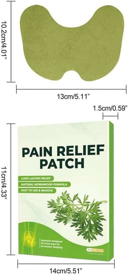 Wellnee 50PCS Knee Pain Relief Patch - Natural Wormwood & Heat Therapy